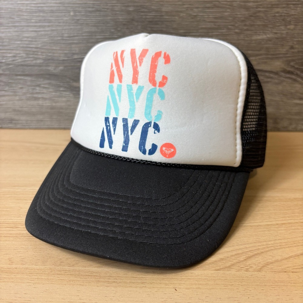 Roxy Hat Cap Snapback Womens Black Trucker Surf Surfing Ladies NYC New York City